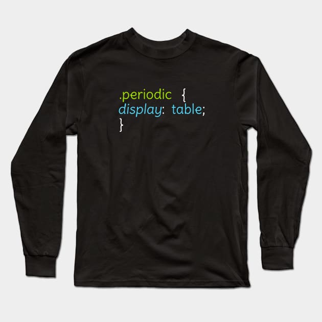 Funny Periodic Table Computer T-Shirt Long Sleeve T-Shirt by happinessinatee